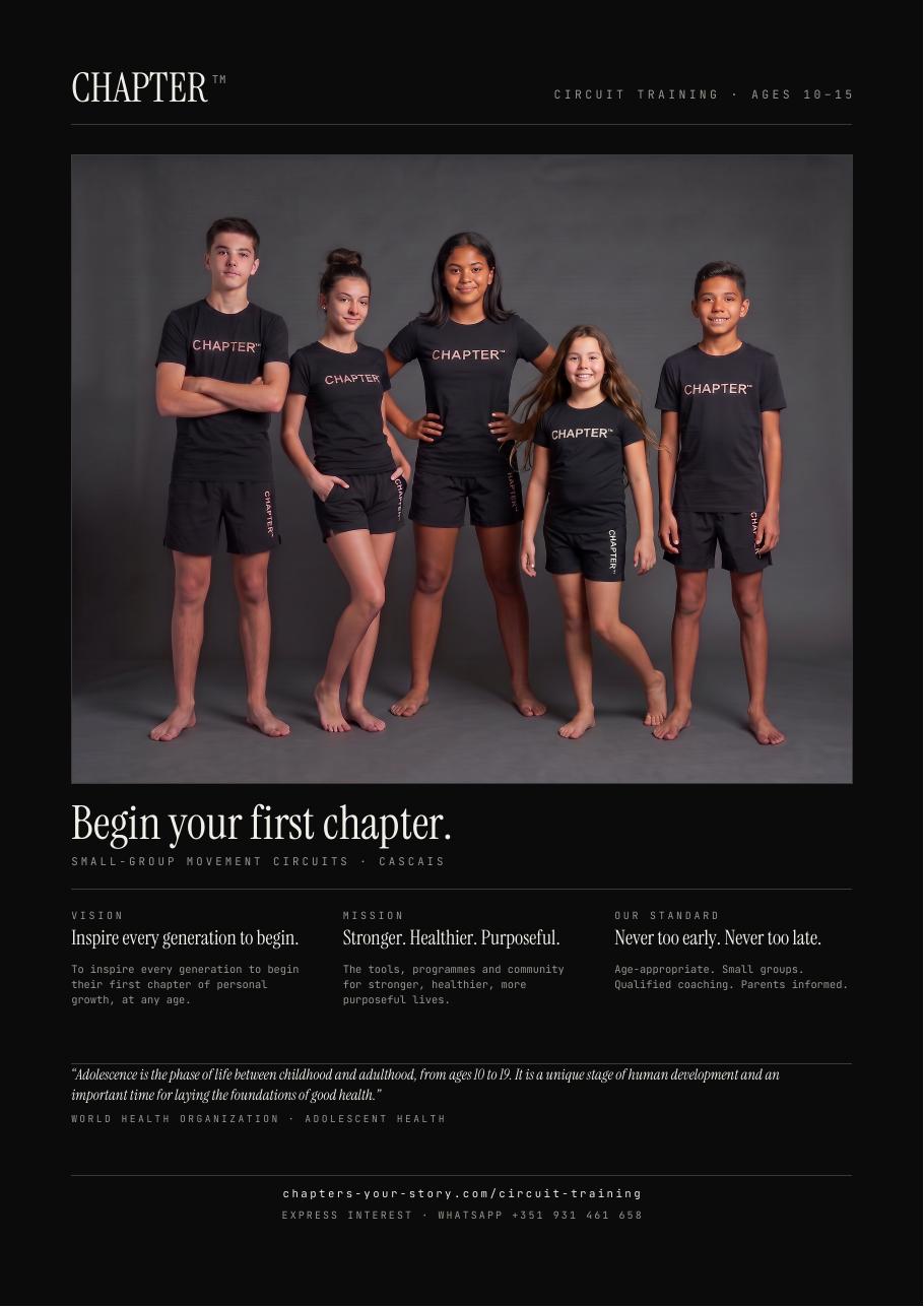 English CHAPTER™ Circuit Training flyer for ages 10–15